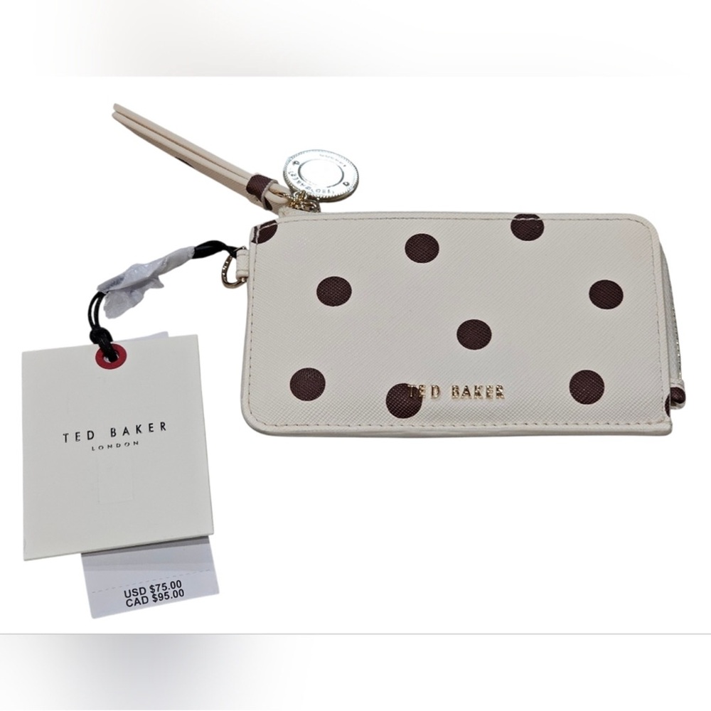 Ted Baker London Lulu Leather Zip polka Card wallet - Picture 2 of 7
